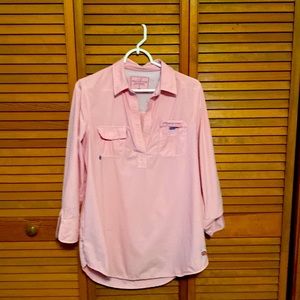 Vineyard Vines Searsucker performance oversized shirt/coverup